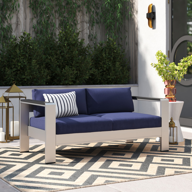 Causeuse d'extérieur Shore Sunbrella, Sunbrella® bleu marine