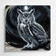 Art mural en métal noir Wildlife Owl-1354432157