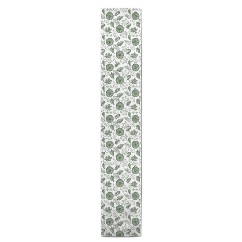Chemin de table Safira, 72 po x 16 po, Sauge vert