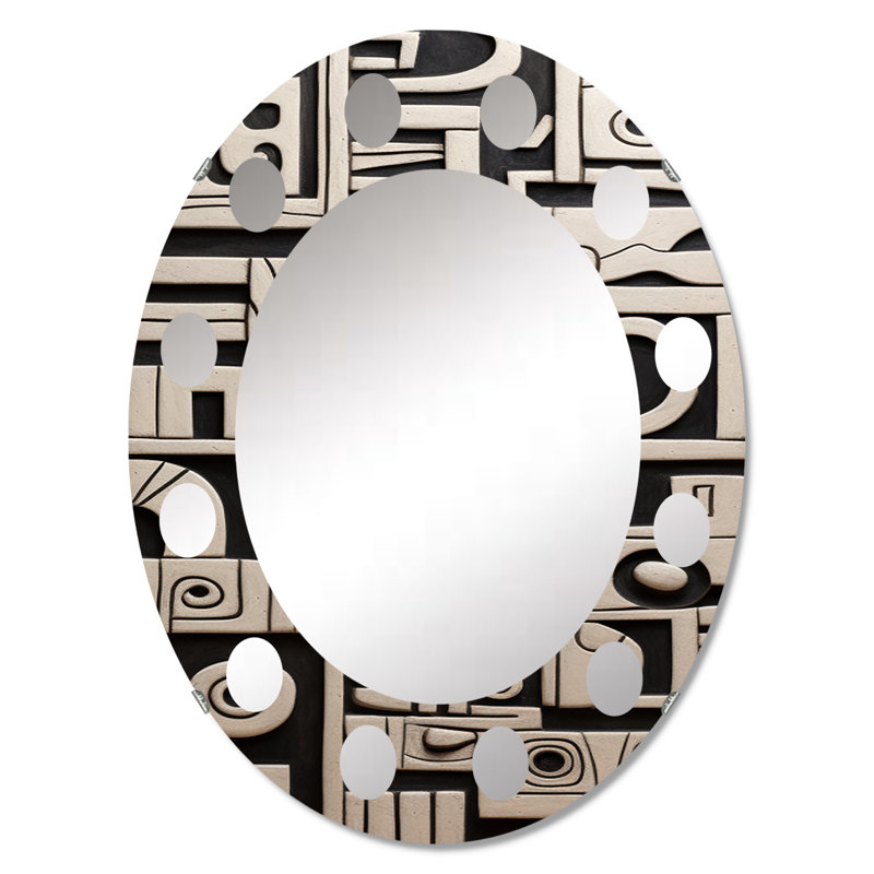 Ballad - Miroir mural moderne ovale, 30 po x 20 po