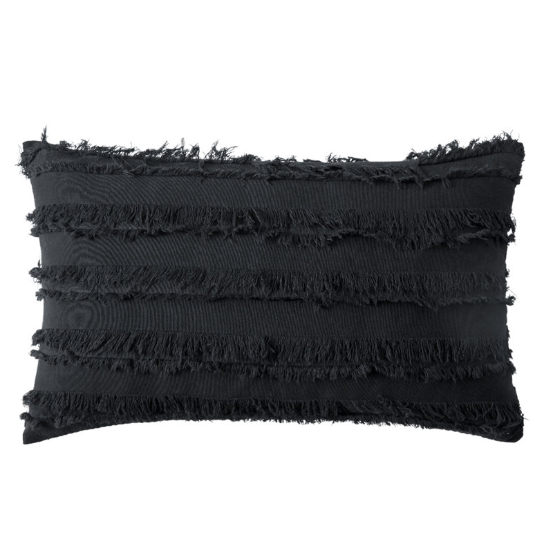  Housses de coussin et insert, Noir, 14 po x 20 po, Non