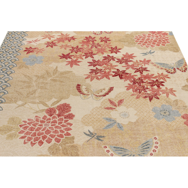 Distressed Homage Hand Knotted Wool Animal Print Area Rug, Rectangle 10' x 14'