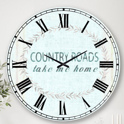 Farmhouse Florals XVIII - horloge murale Farmhouse