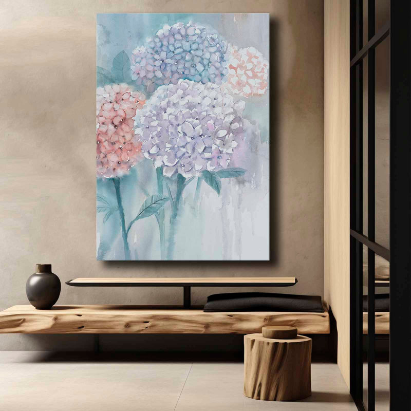 Soft Hydrangea Bloom Canvas Wall Art