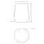 Table d'appoint en ciment 17 pouces Lydia