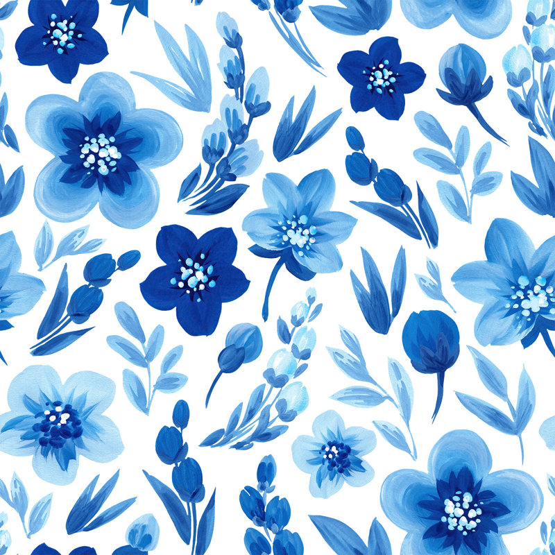 Floral Tile, 2.08' W x 10.42' L