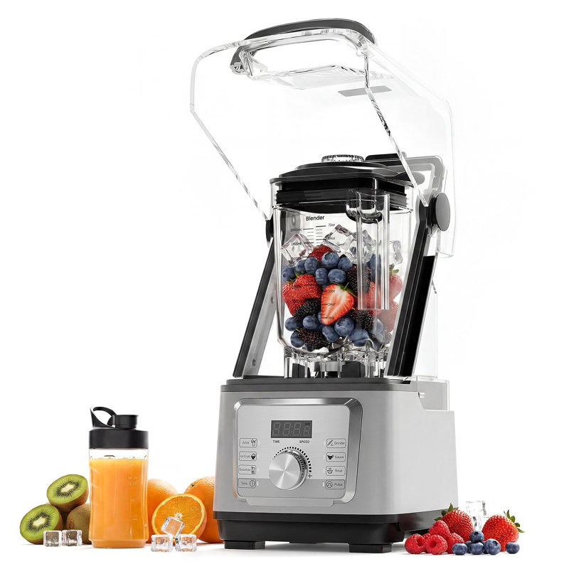 Mélangeur de comptoir 68 oz Quiet | Broyeur à glace à 9 vitesses avec pales en acier inoxydable