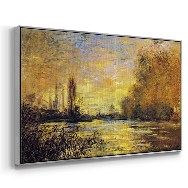 Le petit bras de la seine à Argenteuil, 1876, reproduction d'art sur toile, H 25 po x l 37 po x P 2 po, Argent