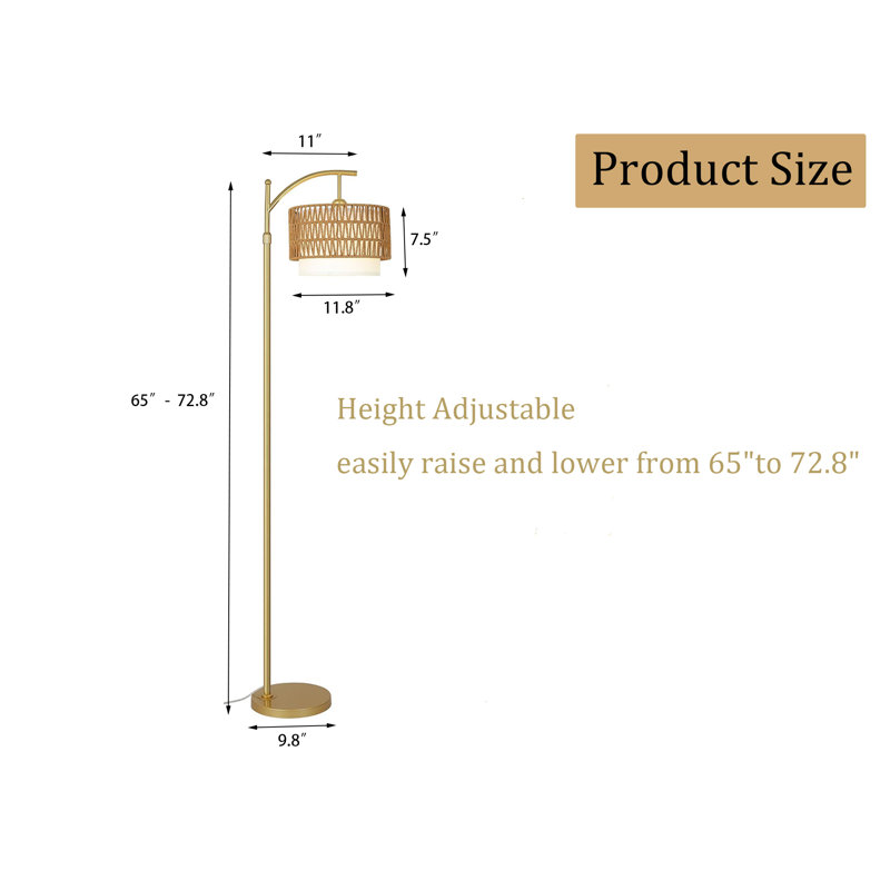 Amerius 72.8'' LED Arched Floor Lamp