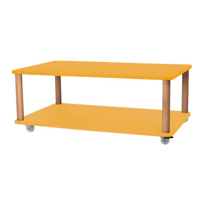 Rosemead Coffee Table With Wheels 64X105cm Pure Red