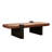 Mid-Century Modern Rectangular Coffee Table with Contrast Slab Legs