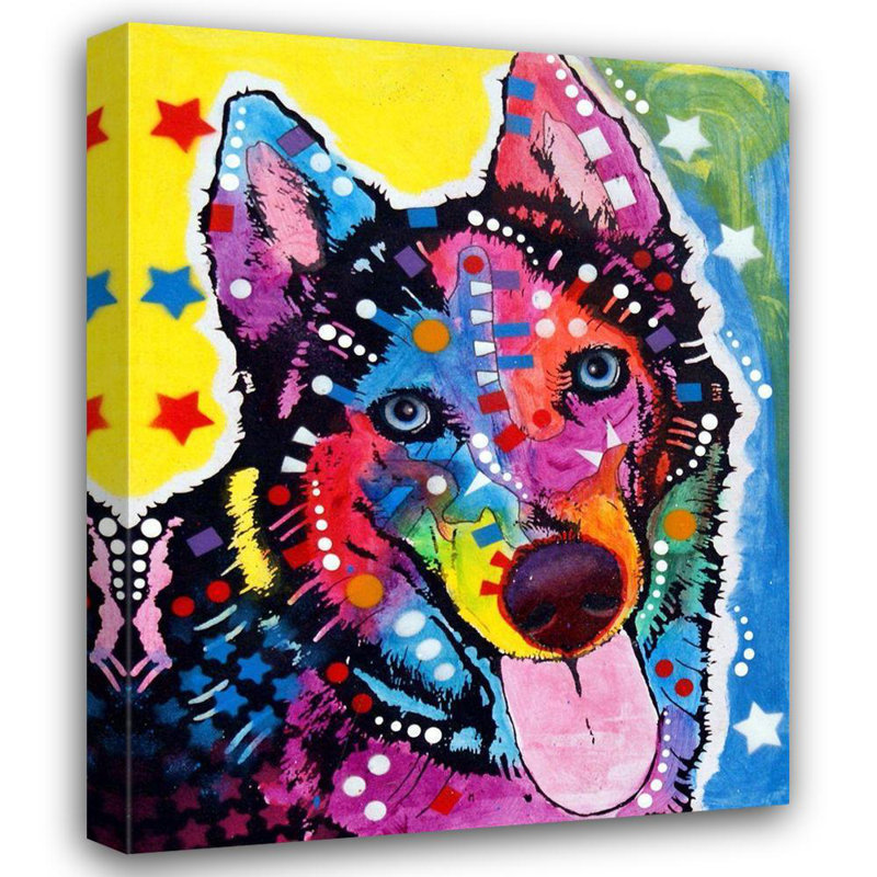 Art sur toile de la collection Dakota Fields de Dean Dako, titre: Husky, 122209, H 24 po x l 20 po