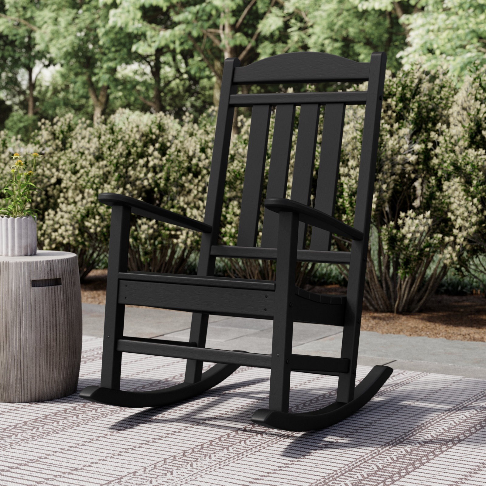POLYWOOD Rocker Rocking Chair, Black