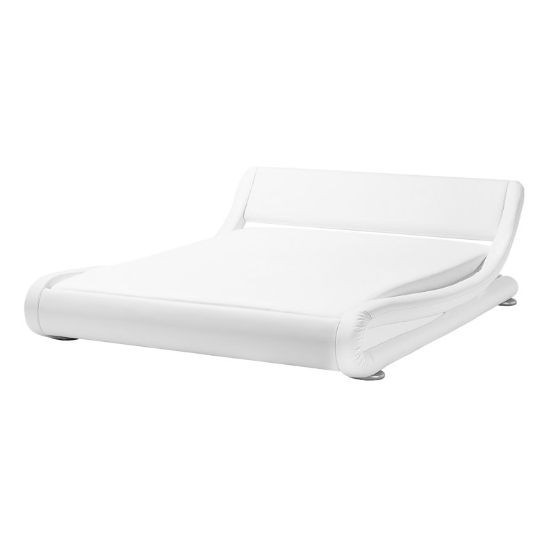 Guerrero Upholstered Bed, European Kingsize (160 x 200 cm), White