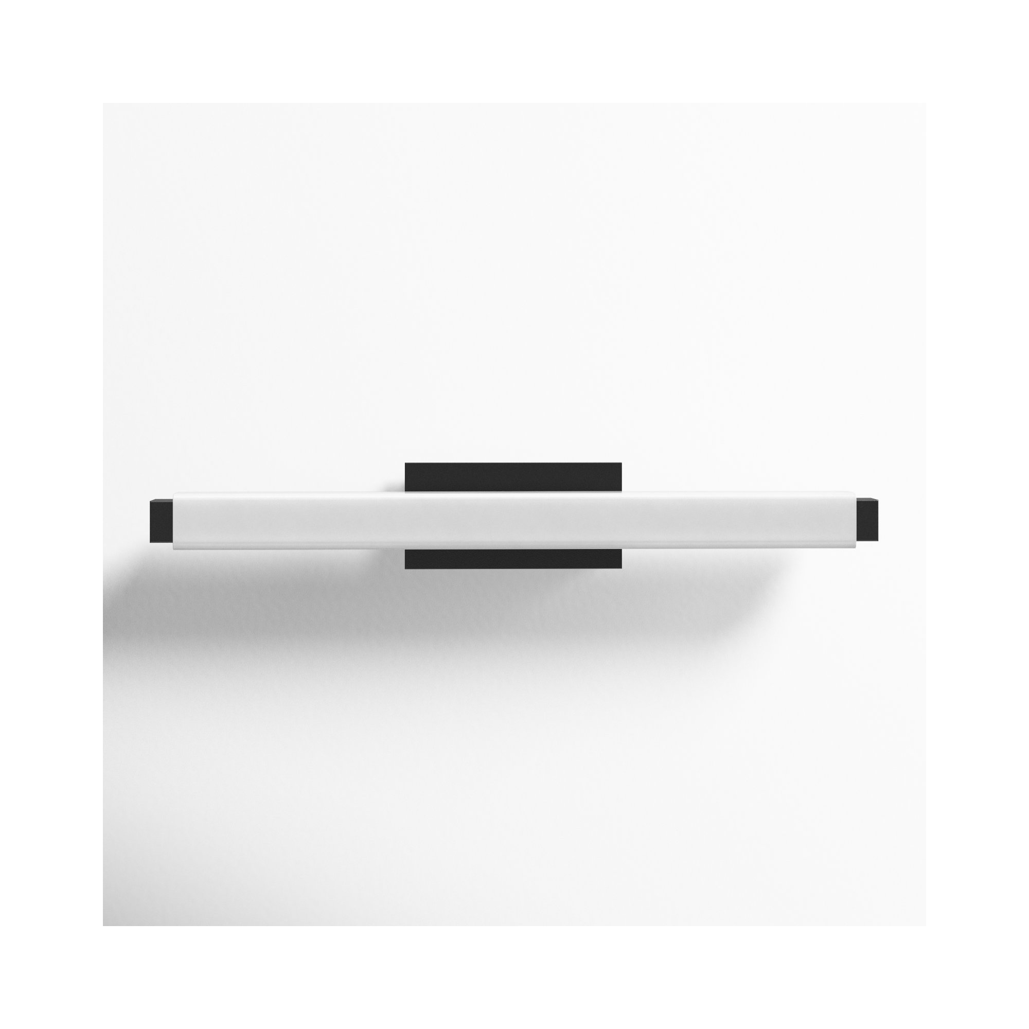 Erby Single Light Aluminum Dimmable LED Flush Mounted Sconce, 3500K, Black, 3" H x 25.75" W x 3.38" D