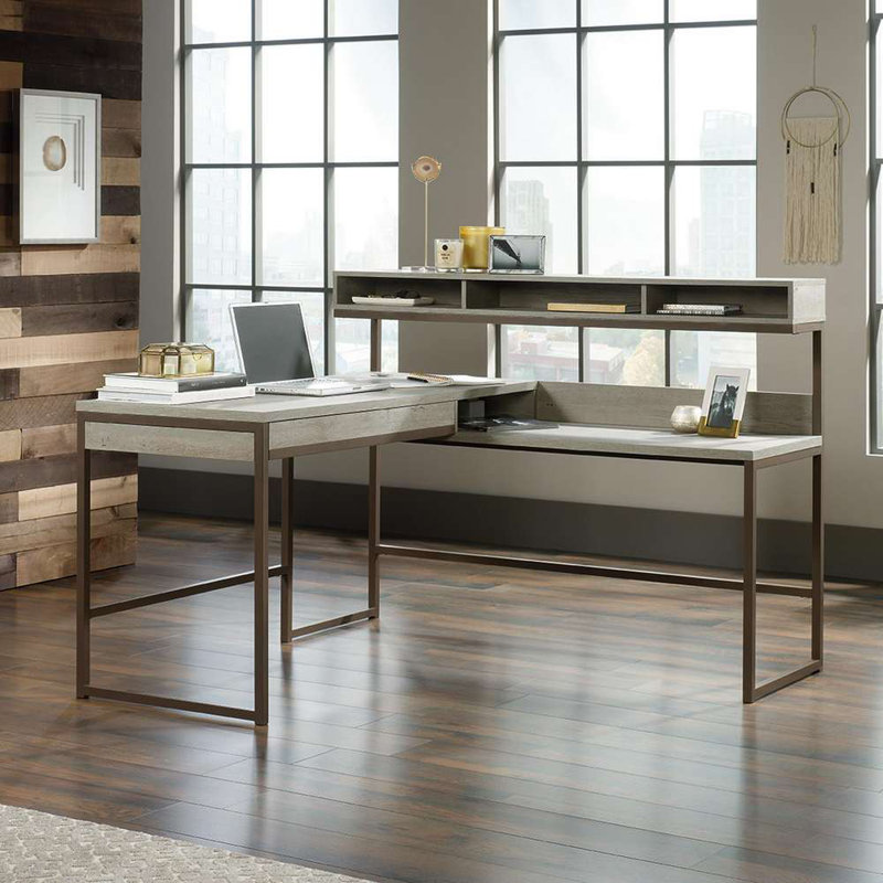 Kailani L-Shaped Metal Base Executive Desk
