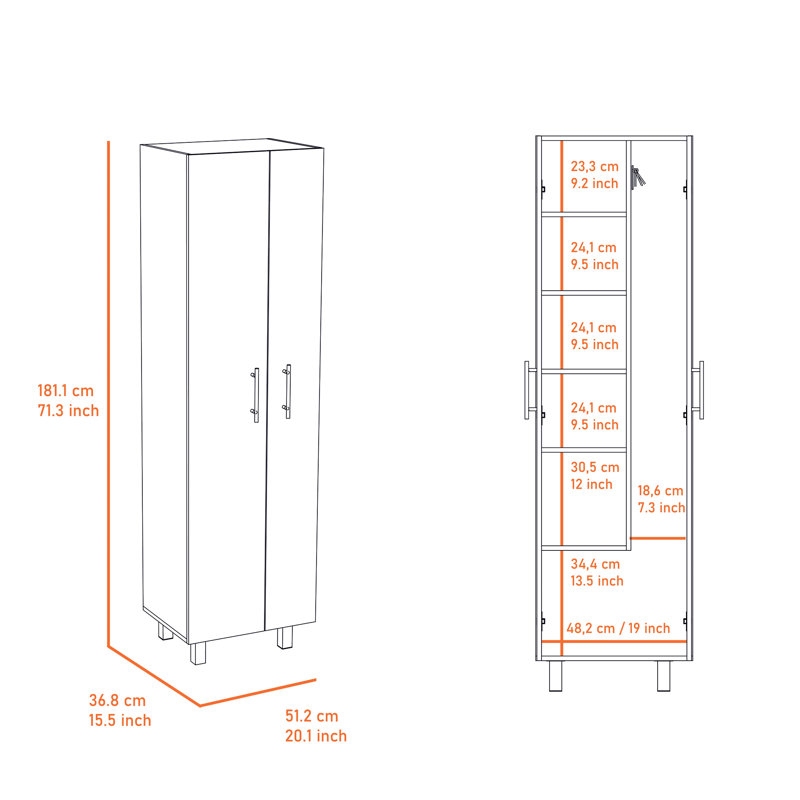 Rangement de cuisine 4 portes blanc