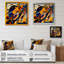 " Multicolor Geometric Orange Shapes IV "-87394564-87394565