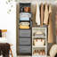 Organisateur de garde-robe suspendu Organisateur de rangement pour garde-robe non tissé gris