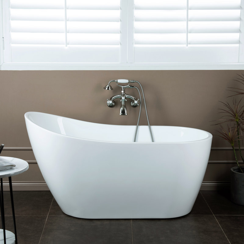 Robinet de baignoire romaine mural à 3 poignées avec accessoire, Nickel brossé