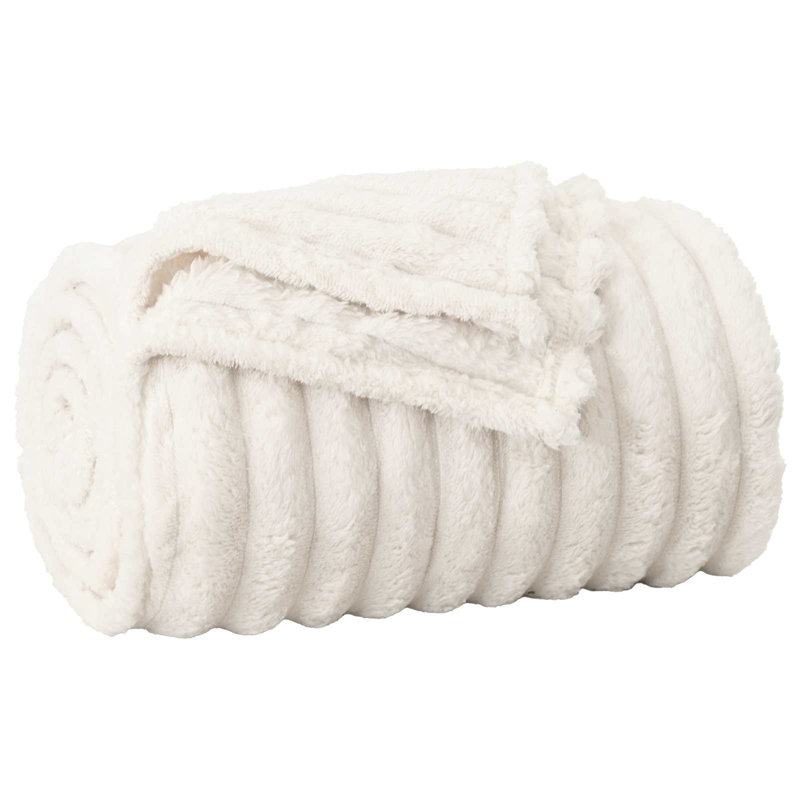 5.1-42 Throw Blanket, Cream, 240cm x 220cm