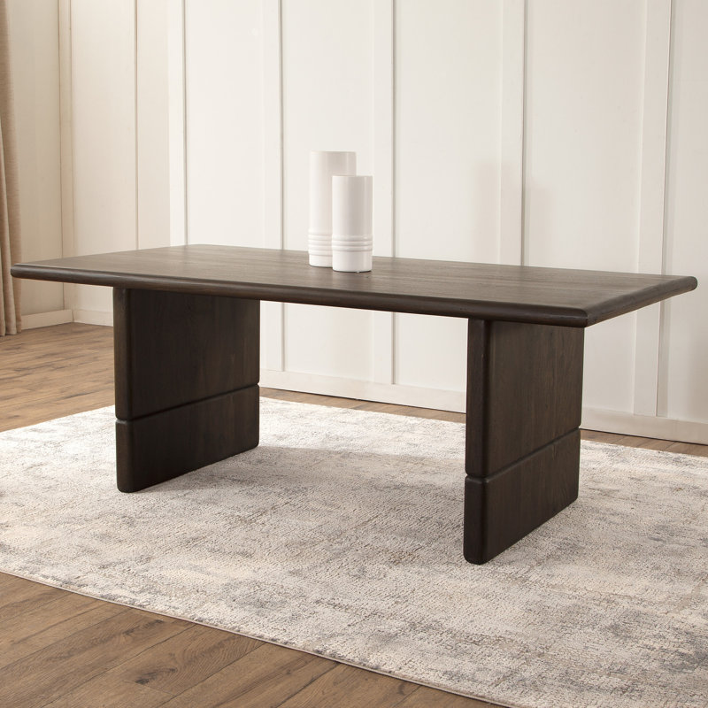 Norvell Solid Wood Double Pedestal Dining Table
