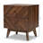 Wisp Dark Brown Finish 2-Drawer Nightstand With Wooden Knob, 22.49" H X 18.78" W X 16.03" D