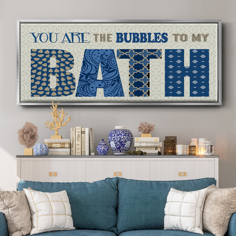 Bath Bubbles - Toile encadrée, H 20 po x l 50 po