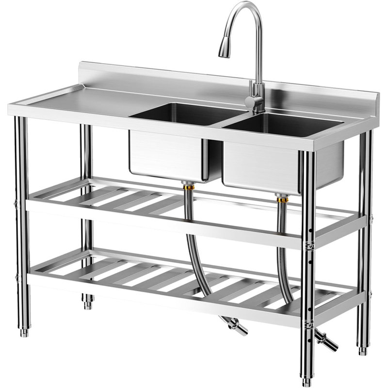 Freestanding Sink With Workbench