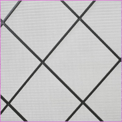 Fireplace Screen, Minimalist Single Panel Fire Screen with Fine Mesh | 41.5”W x 32.1”H | Black | Iron