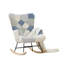 Chaise berçante rembourrée en molleton et patchwork Teddy