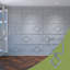 Panneaux muraux décoratifs en acrylique Arcadia, grand, l 40 7/8 po x H 23 3/8 po x T 1/8 po, gris foncé-1475279586-1475279587