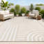 Tapis d'intérieur / extérieur beige / crème à deux tons Alex-2097968616