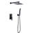 Bathroom Luxury 10 Inch Shower - Rain Mixer Wall Mounted Matte Black Finish Brass Engineered Smooth Showering Experience Cast Unclogged Water Outlet-124646455