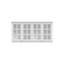 Bibliothèque murale symétrique 31,5 "x l 63" avec portes et tablettes en verre