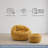 Cloud-Like Memory Foam Bean Bag Chair & Ottoman Set Soft Fabric Lounger with Pillow for Living Room/Playroom-1651008096