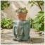 Tabouret de jardin éléphant, patine cuivre