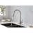 Pull Down Kitchen Faucet In Brushed Nickel - Stainless Steel, 360 Rotating Nozzle For Versatile Water Usage, Single Handle Easy Temperature And Flow Control, Corrosion Treatment Finish, Rotatable-651576706