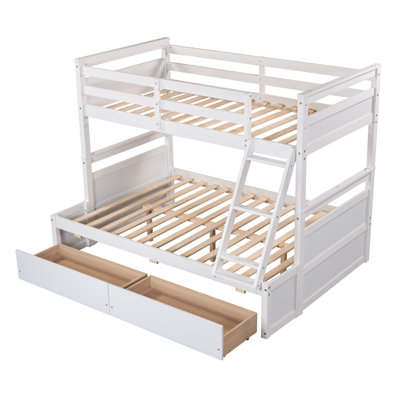 Twin over Full Bunk Bed with Storage