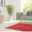 Tapis rouge foncé Malechi Peshawar Bokhara 2 pi 6 po x 3 pi 11 po