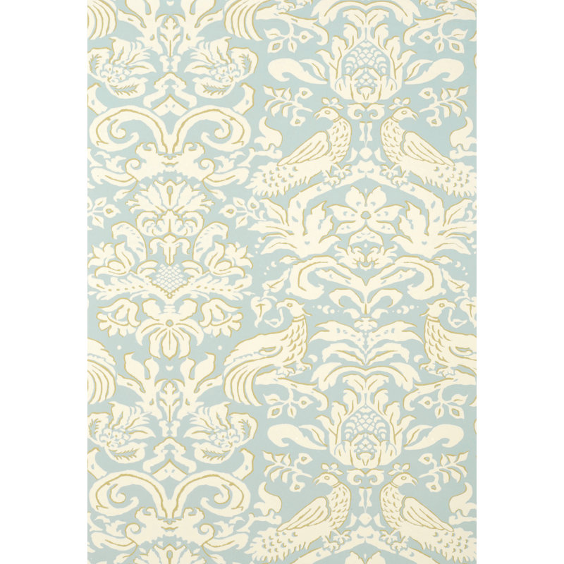 Aldwyn Damask Wallpaper, Robin's Egg
