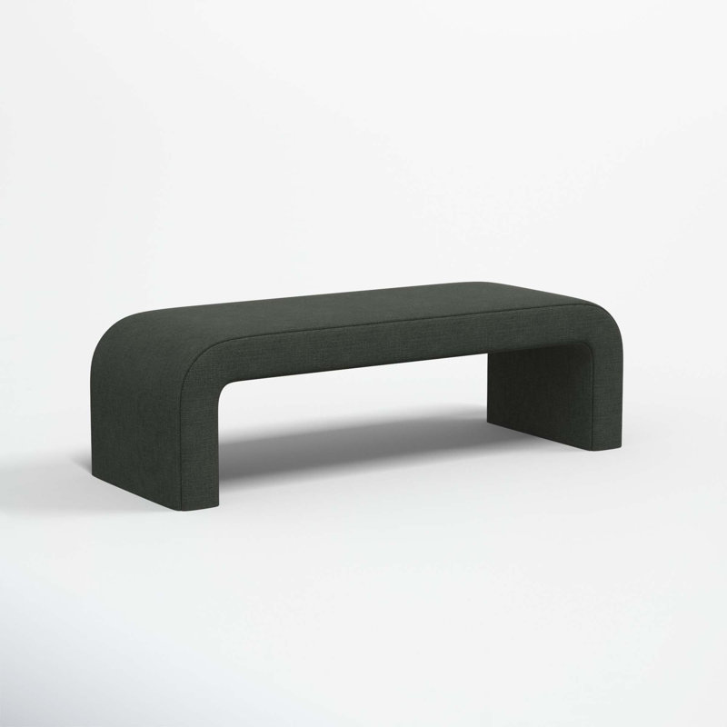 Barley Upholstered Bench, Classic Black Linen