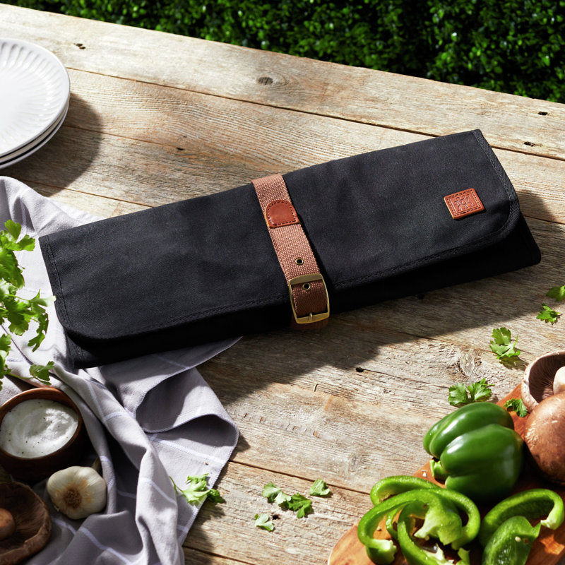 ZWILLING BBQ ChefS Tool Black Waxed Canvas Storage Wrap