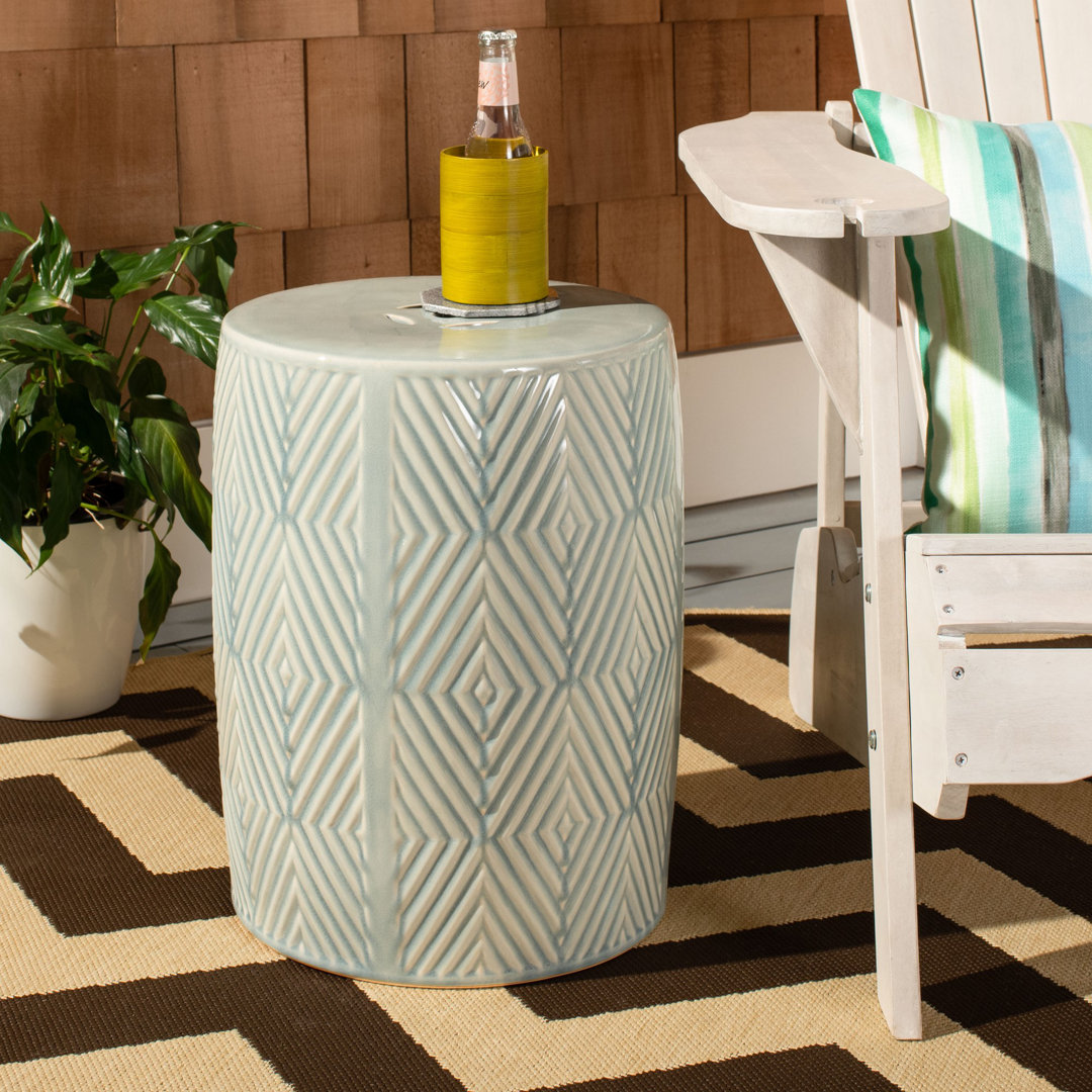 Belchers Ceramic Accent Stool George Oliver