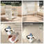 Ensemble de 5 chaises d'extérieur avec chaises empilables et table ronde en métal à lattes pour jardin ou terrasse-1769821505