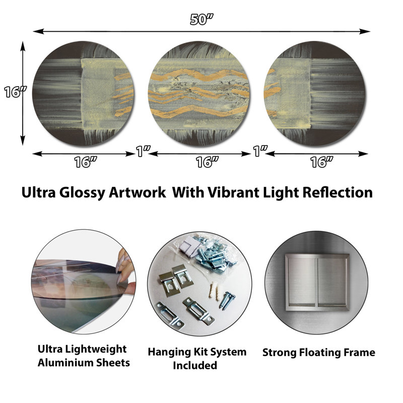 Modern Abstract Wall Decor on Metal
