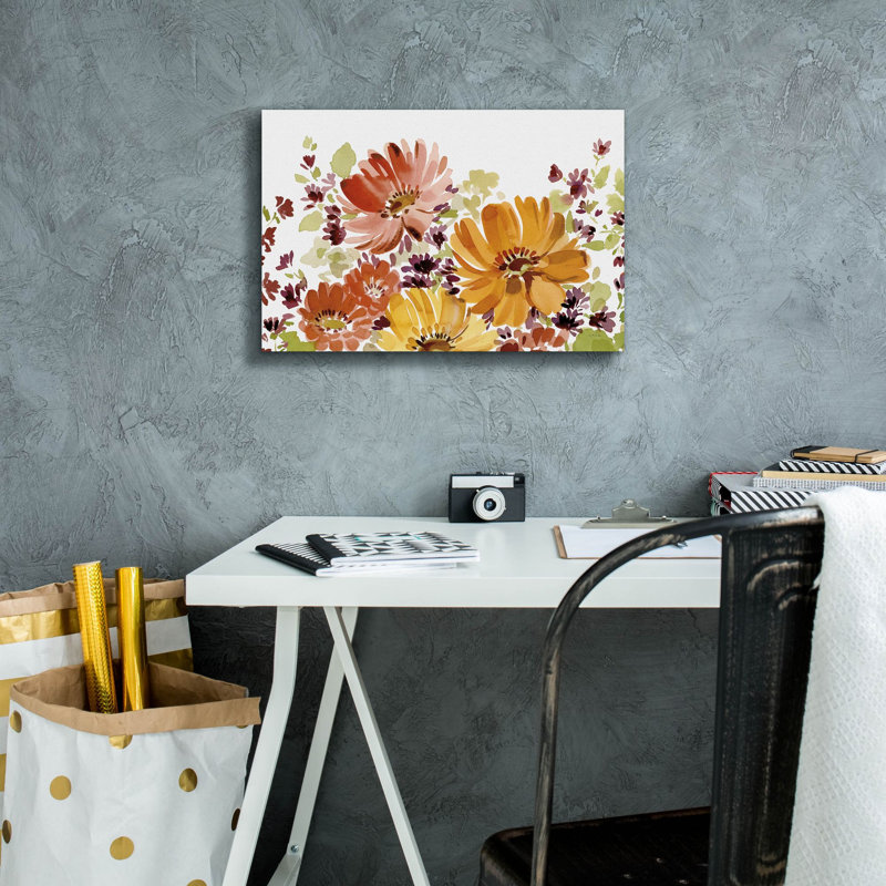 «Autumn Joy 1» par Katrina Pete, art mural sur toile, H 12 po x l 18 po x P 0,75 po