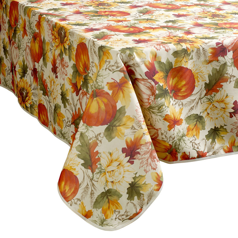 Purifoy Floral Thanksgiving Tablecloth, 102" L x 60" W