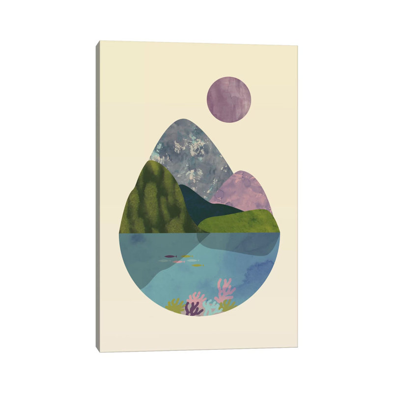 «Summer» - Imprimé, Toile tendue, H 40 po x l 26 po x P 1,5 po