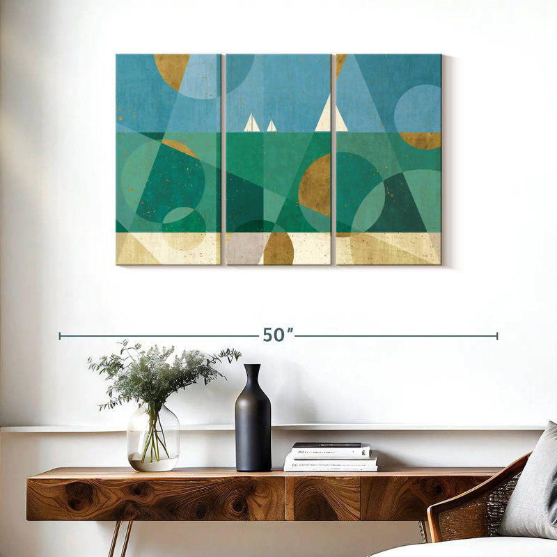 Avery Geometric Seascape I, 24" H x 38" W